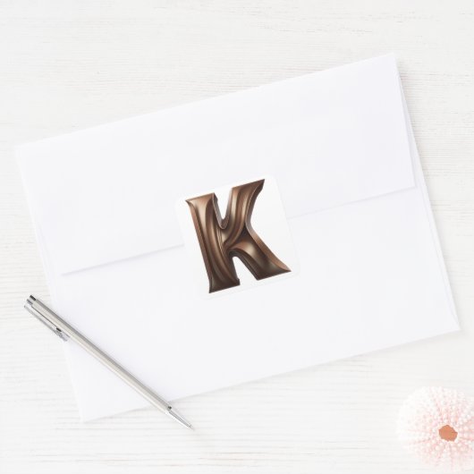 Chocolade letter K stickers (Envelop)