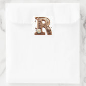 Chocolade letter R stickers (Tas)