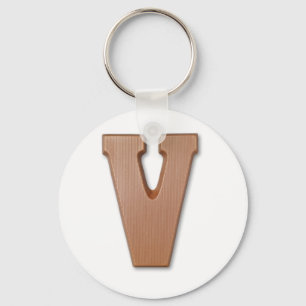 chocolade letter V Sleutelhanger
