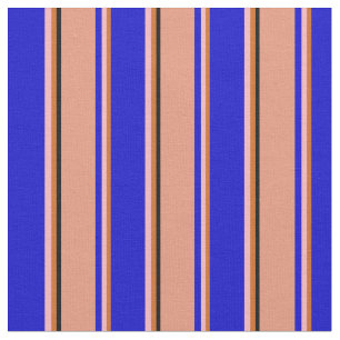 Chocolade, lichtroze, blauw, donkerzalm en zwart stof
