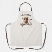 Chocolade liefde bakken taart keuken schort (Voorkant)