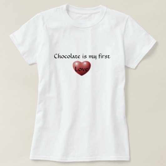 Chocolade Liefde T-shirt (Design voorkant)