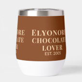 Chocolade Liefhebber Cream Script Gepersonaliseerd (Achterkant)