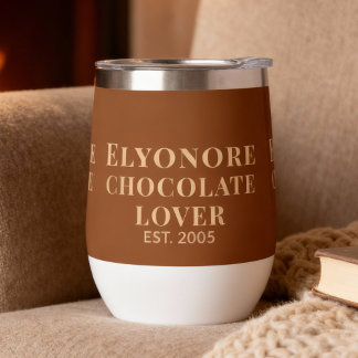 Chocolade Liefhebber Cream Script Gepersonaliseerd