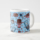 Chocolade liefhebber schattig grote koffiekop (Voorkant rechts)