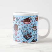 Chocolade liefhebber schattig grote koffiekop (Rechts)