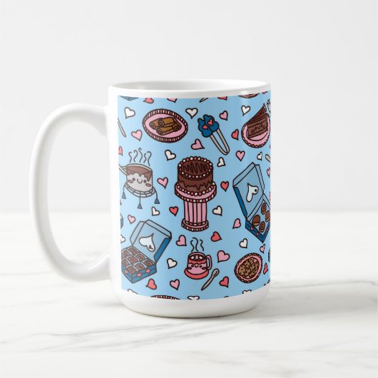 Chocolade liefhebber schattig koffiemok (Links)