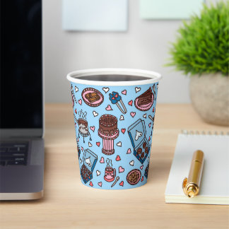 Chocolade liefhebber schattig papieren bekers
