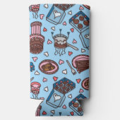 Chocolade liefhebber schattig seltzer blikjeskoeler (Achterkant)