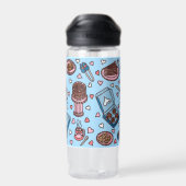 Chocolade liefhebber schattig waterfles (Achterkant)