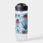 Chocolade liefhebber schattig waterfles (Voorkant)