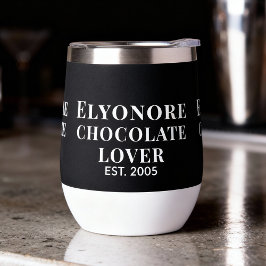 Chocolade Liefhebber Witte Script Gepersonaliseerd