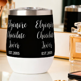 Chocolade Liefhebber Witte Script Gepersonaliseerd