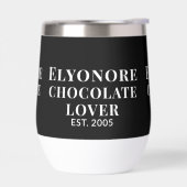 Chocolade Liefhebber Witte Script Gepersonaliseerd (Links)