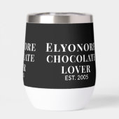Chocolade Liefhebber Witte Script Gepersonaliseerd (Achterkant)
