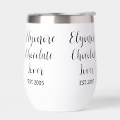 Chocolade Liefhebber Zwarte Script Gepersonaliseer (Links)