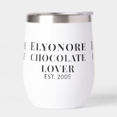 Chocolade Liefhebber Zwarte Script Gepersonaliseer (Links)