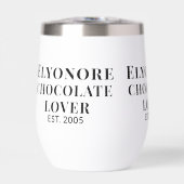 Chocolade Liefhebber Zwarte Script Gepersonaliseer (Voorkant)
