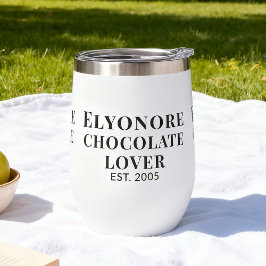 Chocolade Liefhebber Zwarte Script Gepersonaliseer