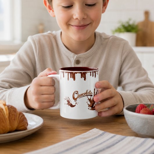 Chocolade Liefhebbers Druipende Chocolade Spat Kop