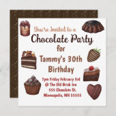 Chocolade Liefhebbers Feest  Kaart (Voorkant / Achterkant)