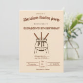 Chocolade Liefhebbers Fondue Feest Uitnodiging (Staand voorkant)