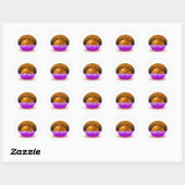 Chocolade lieveheersbeestje cupcake Sticker (Vel)