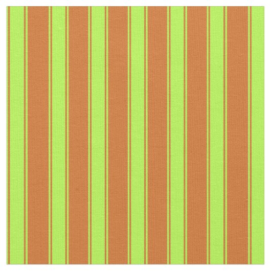 Chocolade & Light Green Pattern van Stripes Stof (Close Up)