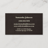 Chocolade Linen Gold Key Real Estate Visitekaartje (Achterkant)