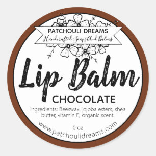  Chocolade Lip Balm Label Handgemaakt