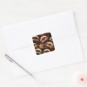 Chocolade lippen sterren vierkante sticker (Envelop)