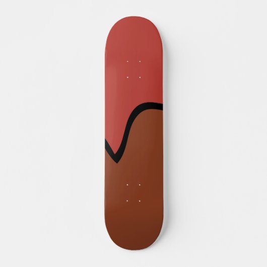 Chocolade lollypop persoonlijk skateboard (Voorkant)