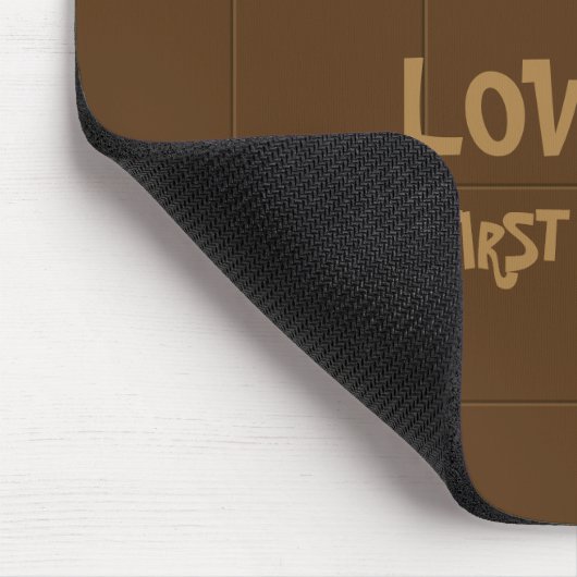 Chocolade Love Bite mousepad Muismat (Hoek)