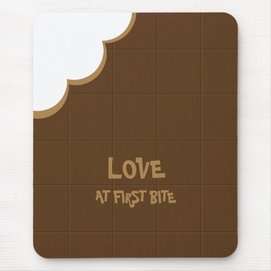 Chocolade Love Bite mousepad Muismat (Voorkant)