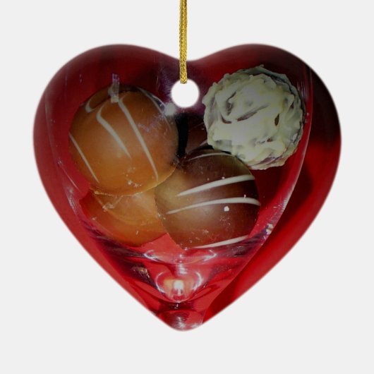 Chocolade Love in Glass Ornament (Achterkant)