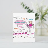 Chocolade Lover Briefkaart (Staand voorkant)