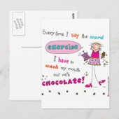 Chocolade Lover Briefkaart (Voorkant / Achterkant)