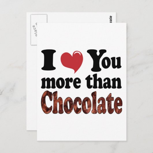 Chocolade Lover Briefkaart (Voorkant / Achterkant)