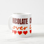 Chocolade Lover met hartvormige chocoladedozen Koffiemok (Voorkant links)