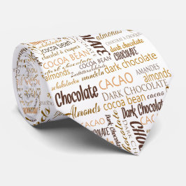 Chocolade Lover Multilingual Typography Word Cloud Stropdas