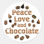 Chocolade Lover Ronde Sticker (Voorkant)