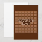 Chocolade Lover-uitnodiging - pas aan Kaart (Voorkant / Achterkant)