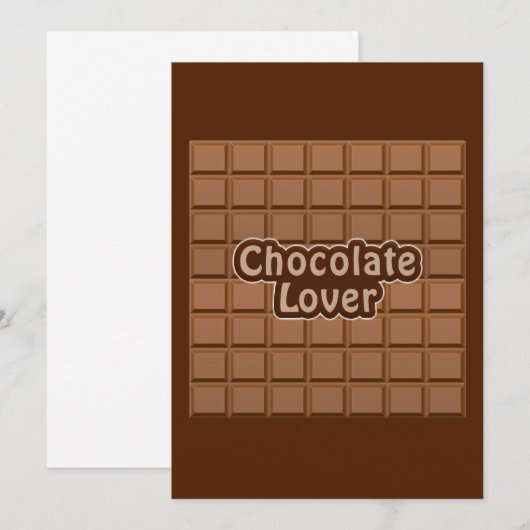 Chocolade Lover-uitnodiging - pas aan Kaart (Voorkant / Achterkant)