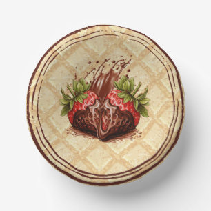 Chocolade lover's bowl, Chocolade dip aardbei Papieren Kommen
