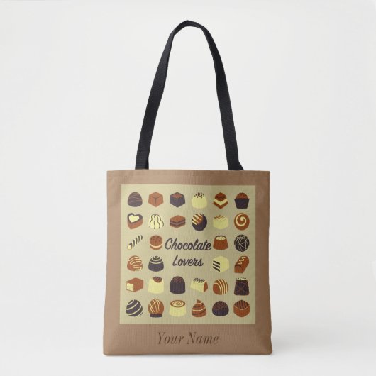 Chocolade Lovers Canvas tas (Voorkant)