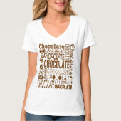 Chocolade Lovers Font Jumble Shirten T-shirt (Voorkant)