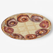 Chocolade lover's papier bord, Chocolade donut Papieren Bordje (Gekanteld)