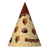 Chocolade lover's papier pet, Chocolade aardbei Feesthoedjes (Links)