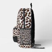 Chocolade Luipaard Patroon Monogram Bedrukte Rugzak (Rechts)