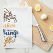 Chocolade maakt alles beter theedoek (Quarter Fold)